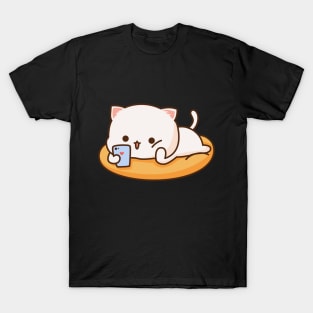 Cat And Handpone T-Shirt